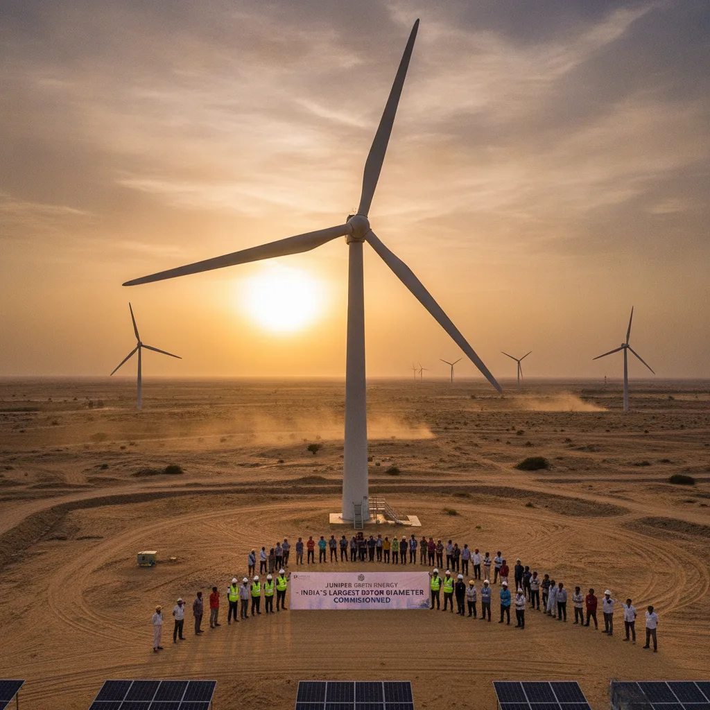 Juniper Green Energy Commissions India's Largest Wind Turbine by Rotor Diameter