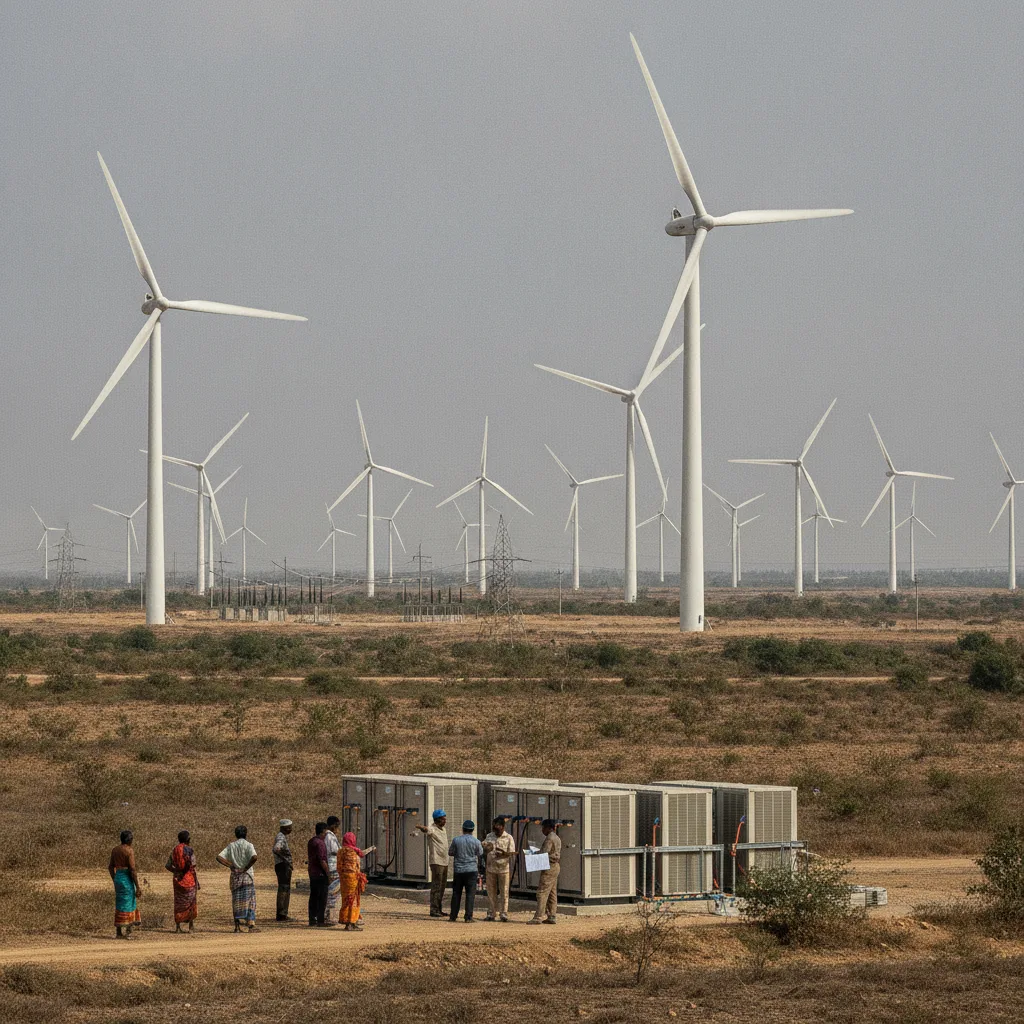 Tamil Nadu Wind Output Falls 22% in Q1 2025; Grid Seeks Storage Fix