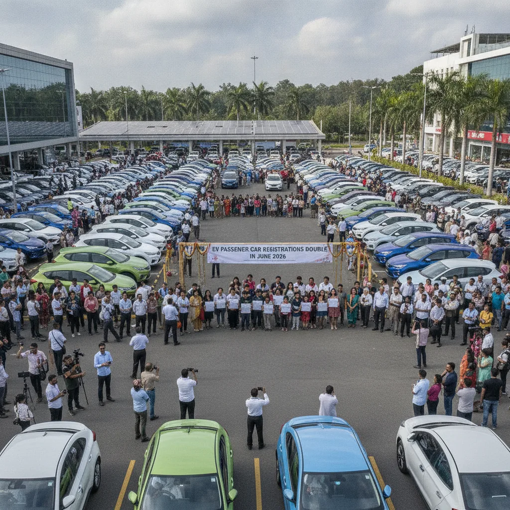 EV Passenger Car Registrations Double in June 2026, Led by Tata, Mahindra, MG