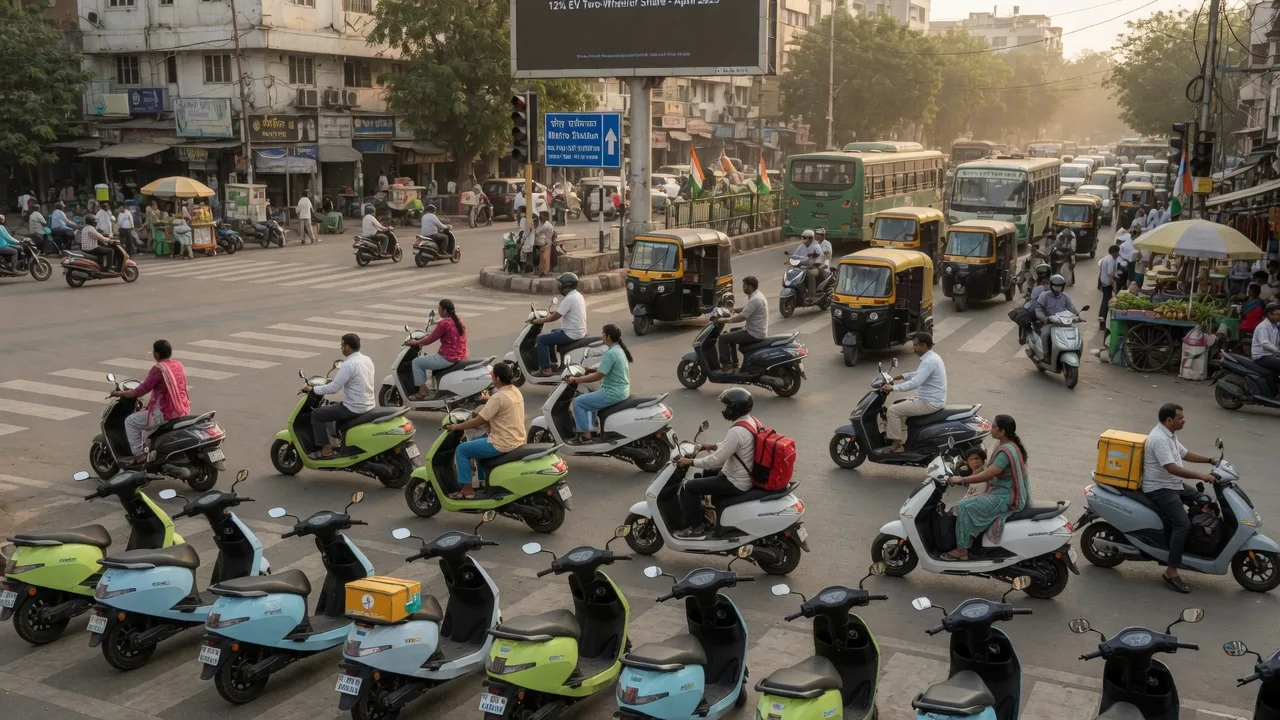 India's EV penetration hits 12% for first time in June, e2Ws lead the way