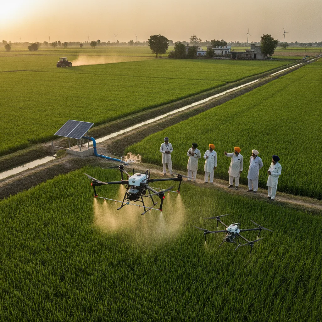 Punjab's Kisan Drone Yojana: Can Drones Cut Fertilizer Use and Water Waste?