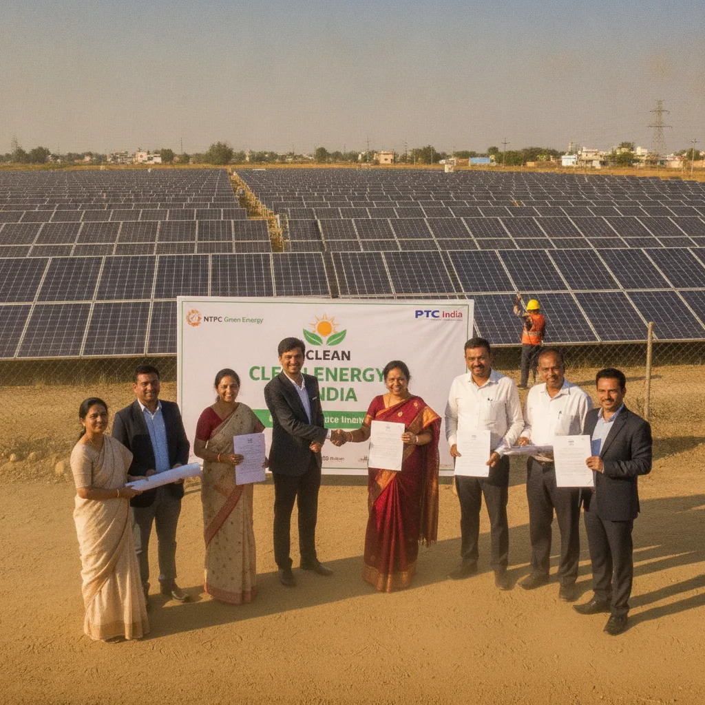 NTPC Green Energy Inks 1,200 MW Solar Power Deal with PTC India