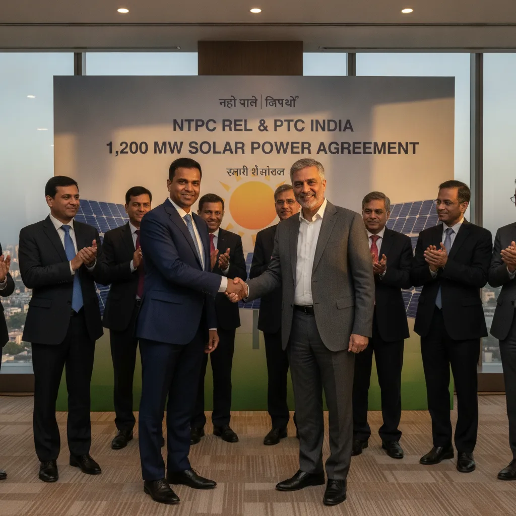 NTPC REL Signs 1,200 MW Solar Power Deal with PTC
