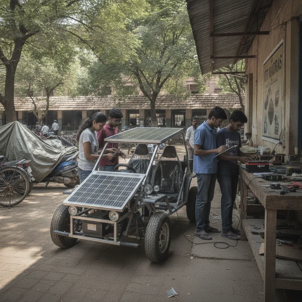 IIT Madras students build solar-powered EV for Indian roads